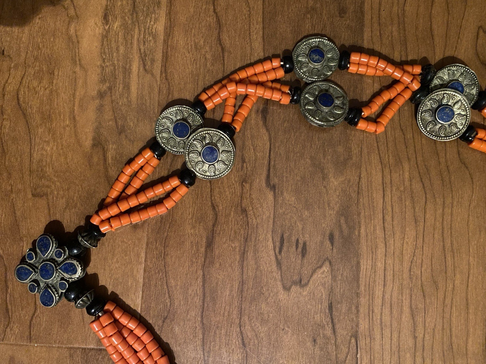 Vintage Rare genuine Tajik wedding necklace from Central Asia