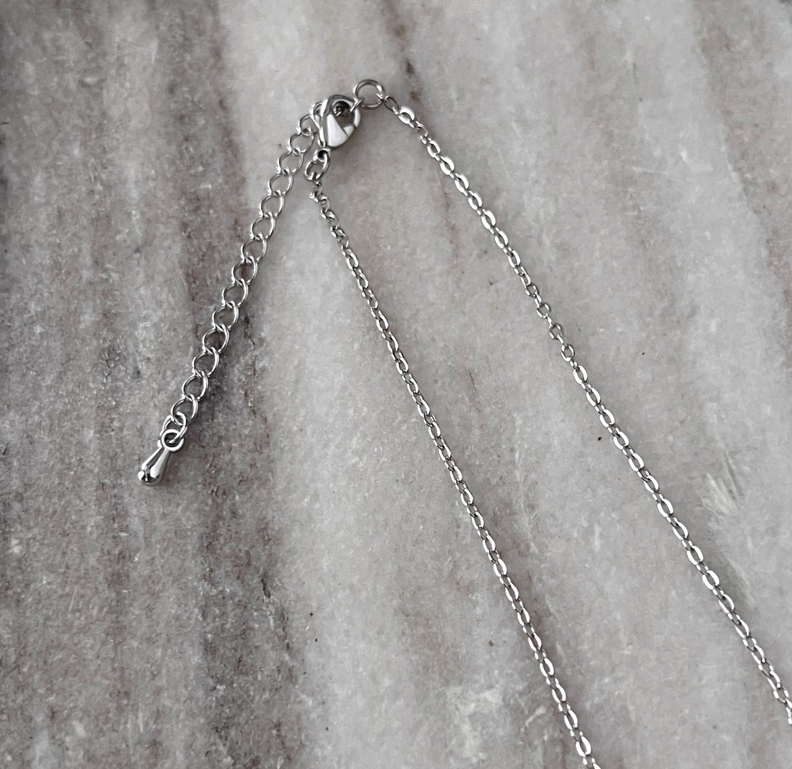 Silver Initial Necklace Large Letter Necklace Big Monogram Necklace Personalized