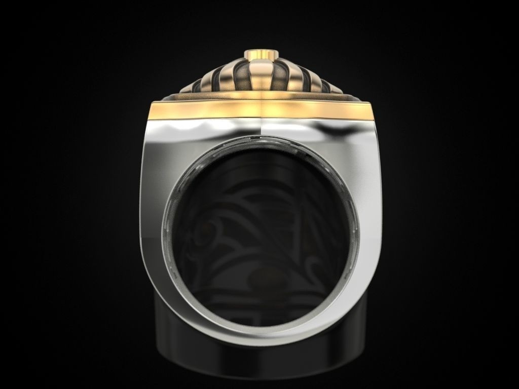 Oxidized Men’s Pharaoh Skull Gothic Punk 925 Sterling Silver Statement Rings