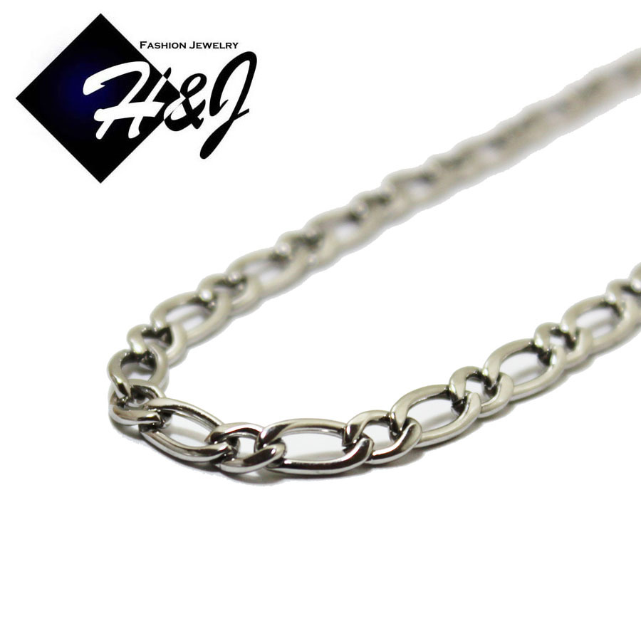 20″Men’s Women’s Stainless Steel 3mm Silver Figaro Link Chain Necklace*10grams