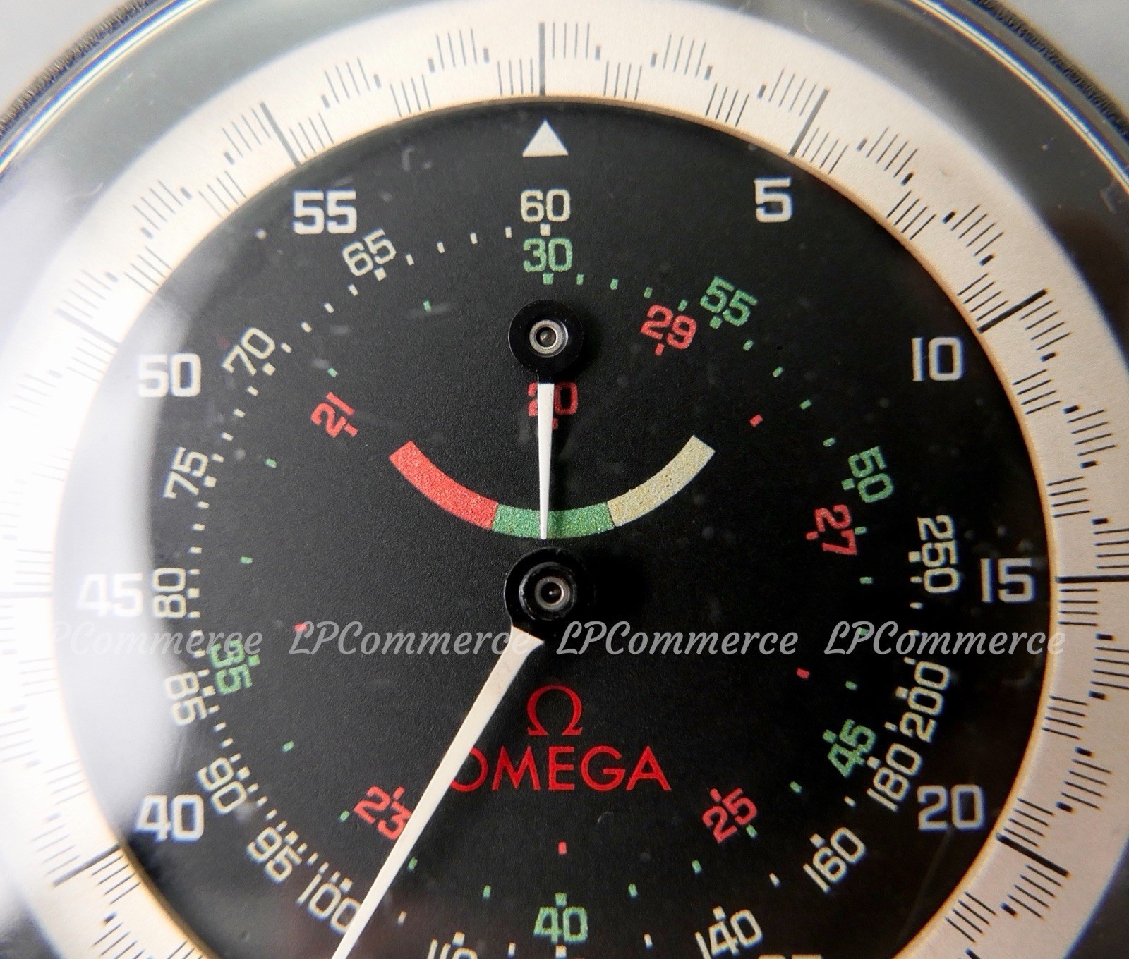 Omega Race Stopwatch Manual Wind Stopwatch Clock 1980 Stand