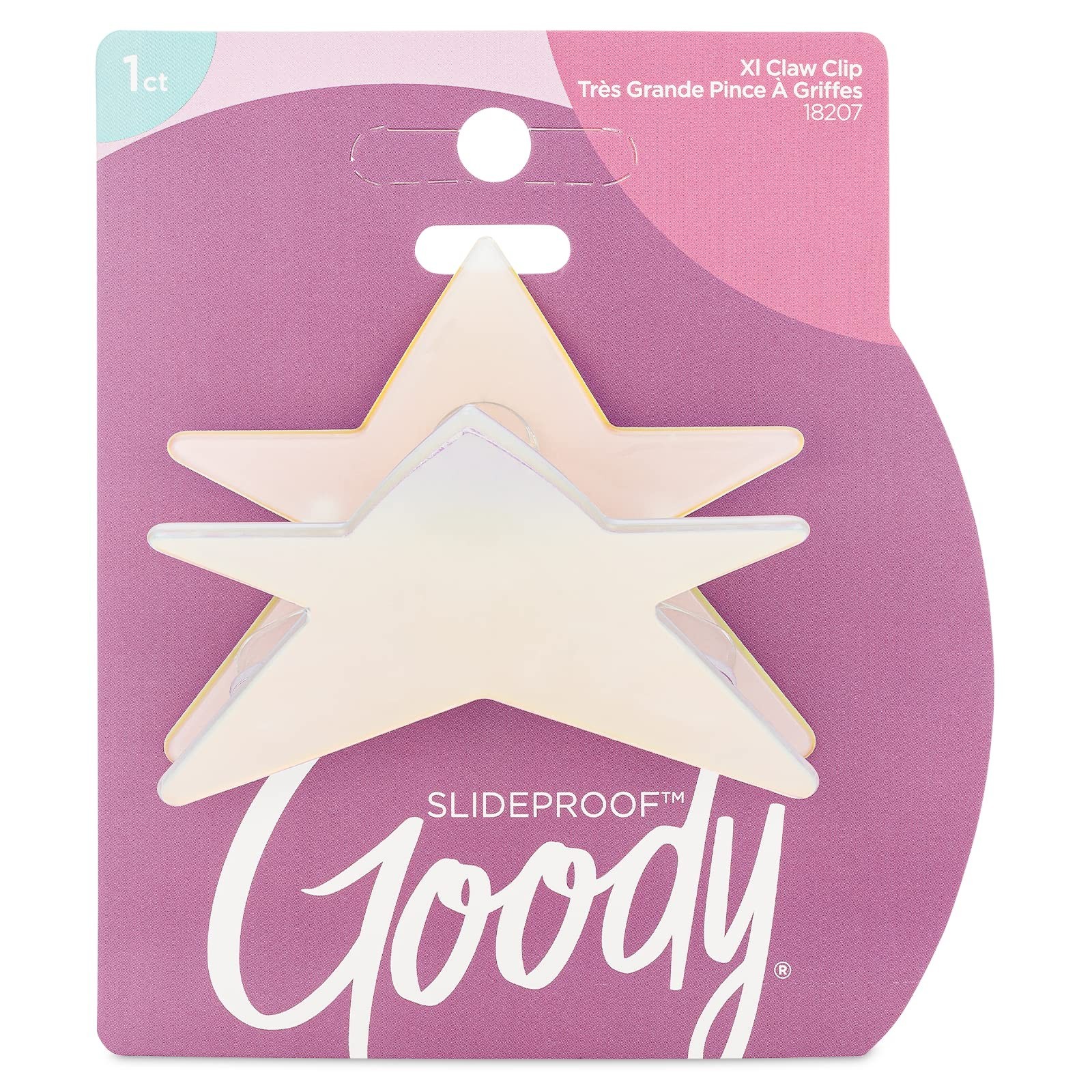Goody Nostalgia Large Star Claw Clip, 1 Ct, Secure Grip Hair Clip for Women, …