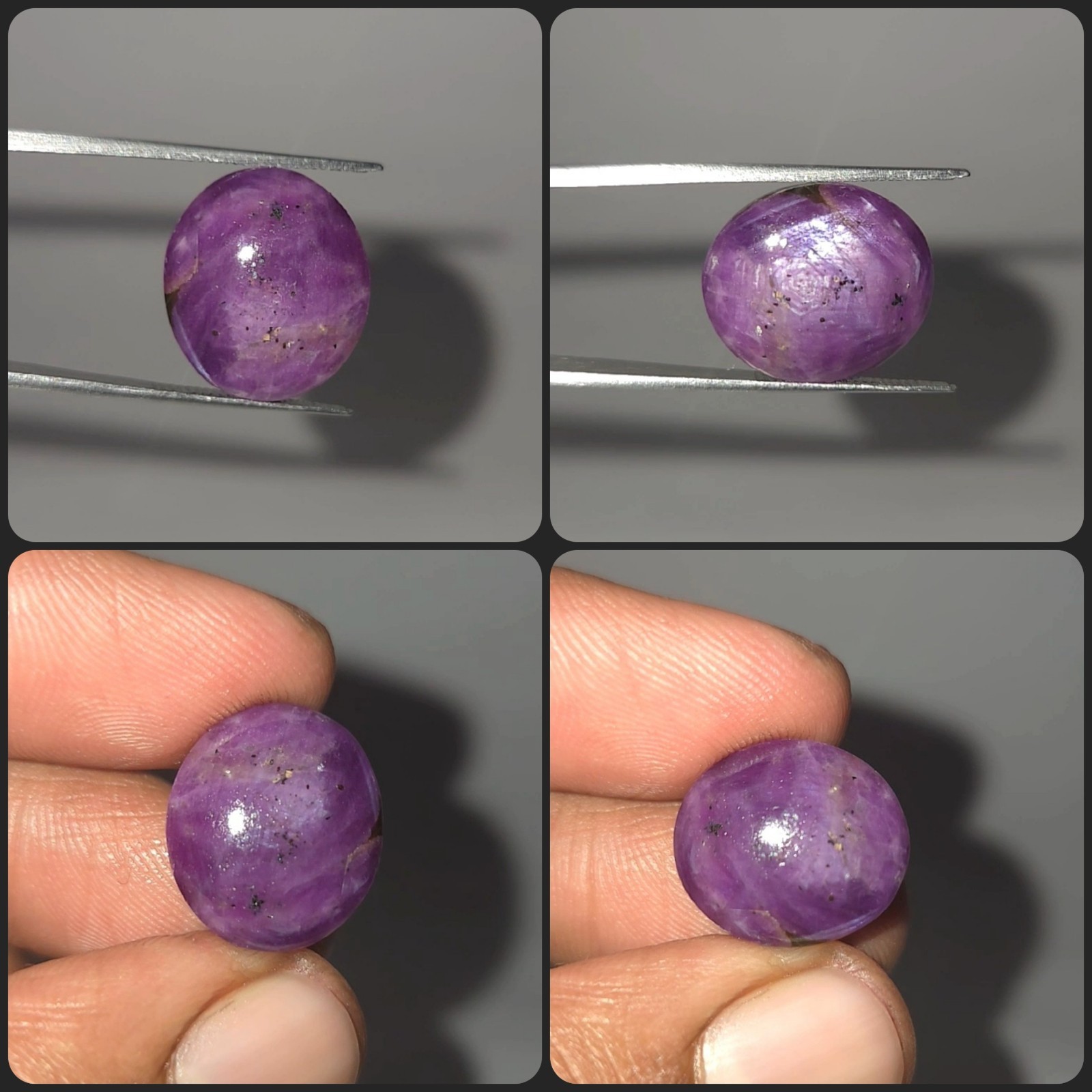Natural Star Ruby Cabochon 21.25 ct Pink Oval untreated loose gemstone