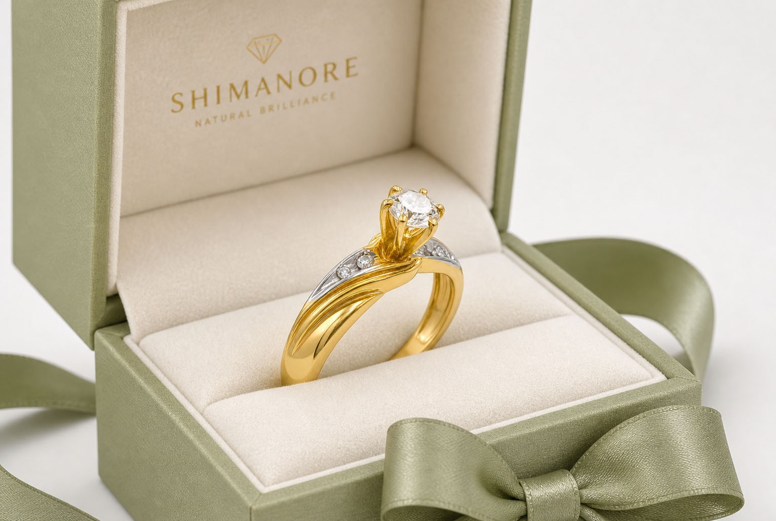 GENUINE 0.45 Cts DIAMOND ENGAGEMENT RING SOLID 14K GOLD – NWT – Free Appraisal