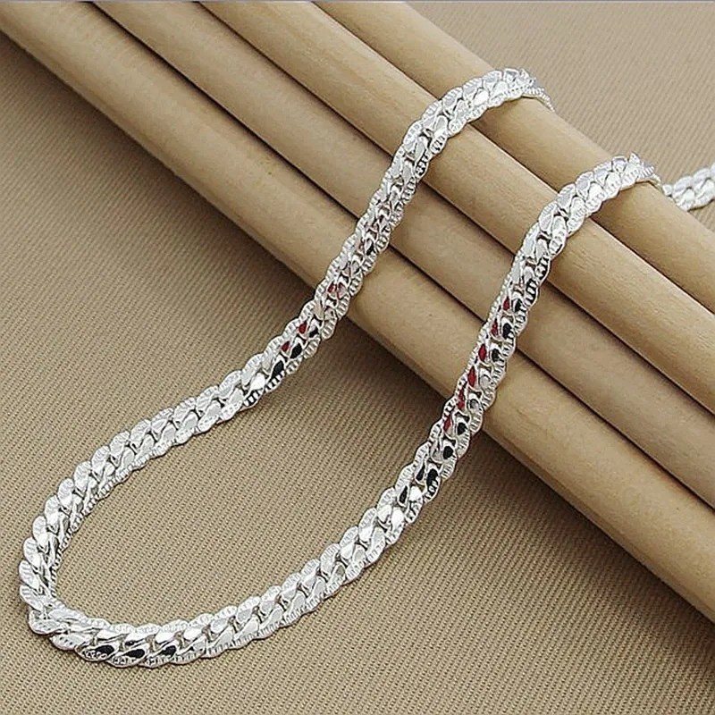925 Sterling Silver Necklace Chain for Women & Men Elegant Wedding Jewelry Gift