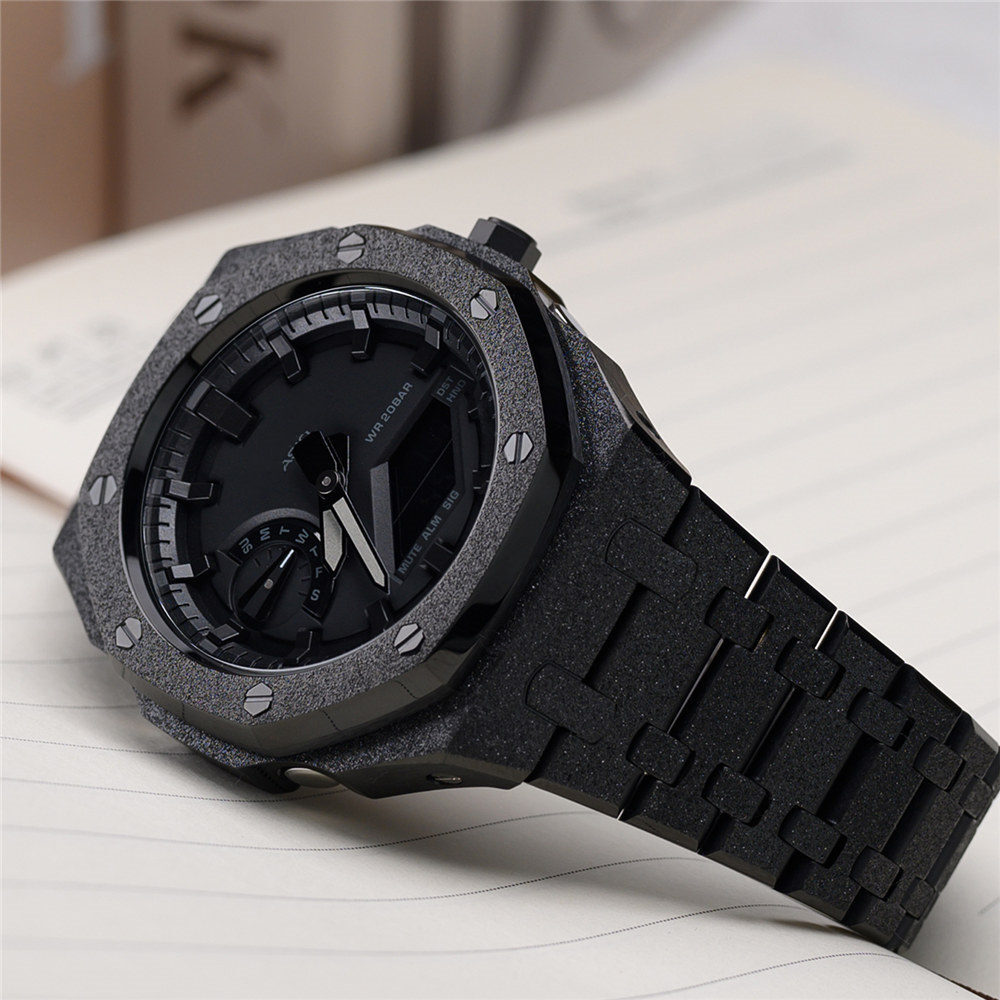 Frost Gold Stainless Steel Bezel AP Mod Kit Case Band Strap for G-SHOCK GA-2100
