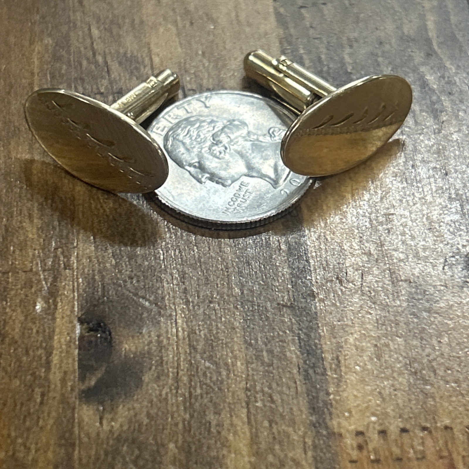 Vintage Zipper Pattern Mr. X Cufflinks Tie Bar Set 1/20 12k Gold Filled 9.82 G