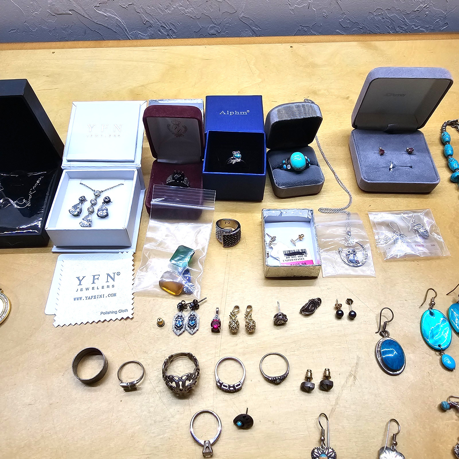 Sterling Silver & Turquoise Jewelry Lot – Please Read Description!