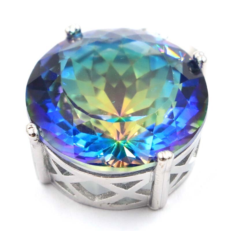 Buy 3 Get 1 Free Big Gemstone Alexandrite Topaz Peridot Tanzanite Silver Pendant
