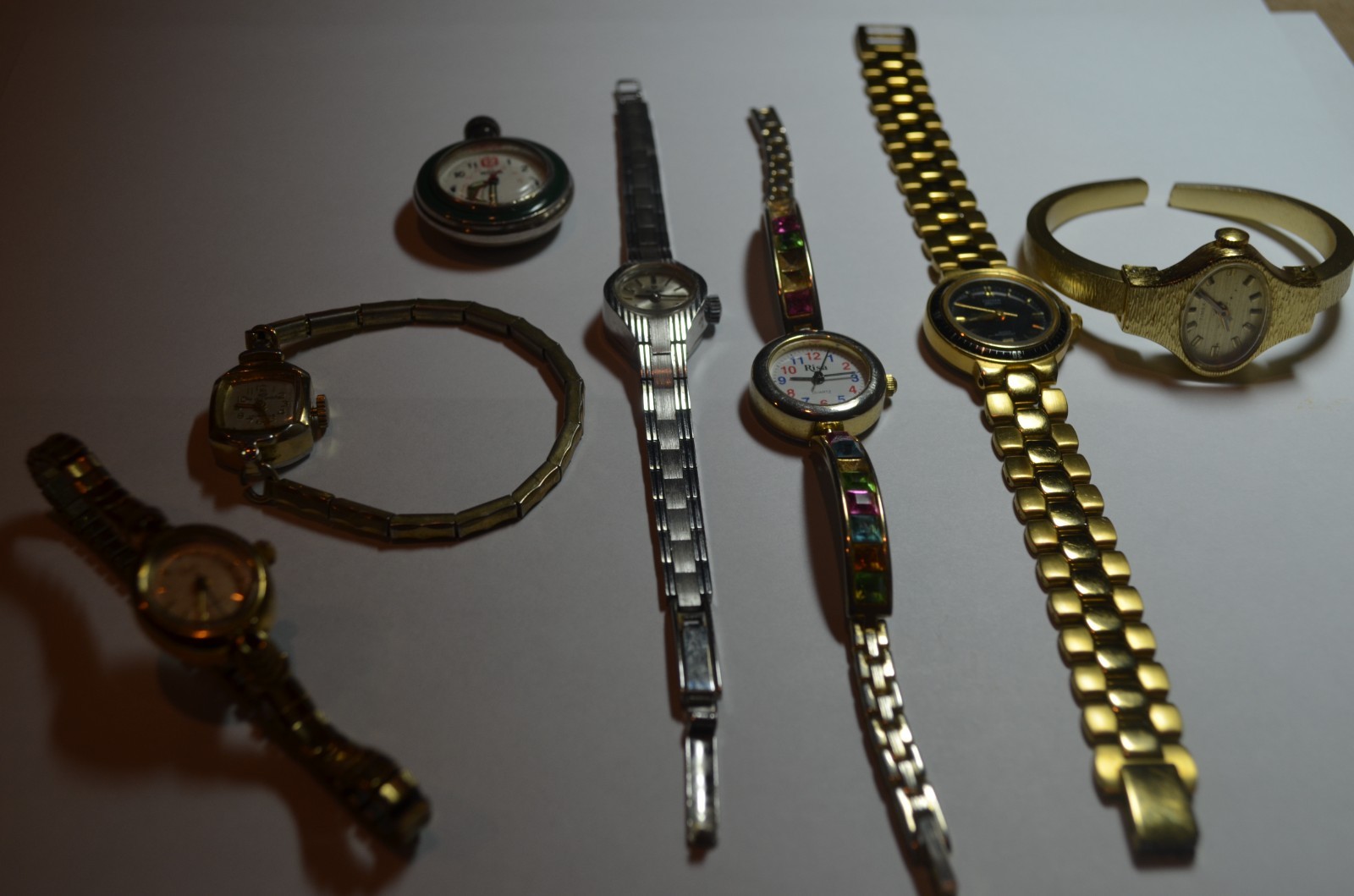 Vtg Lot of 7 Variety of Women Manual Quartz Watches – Parts, Repair, See Details