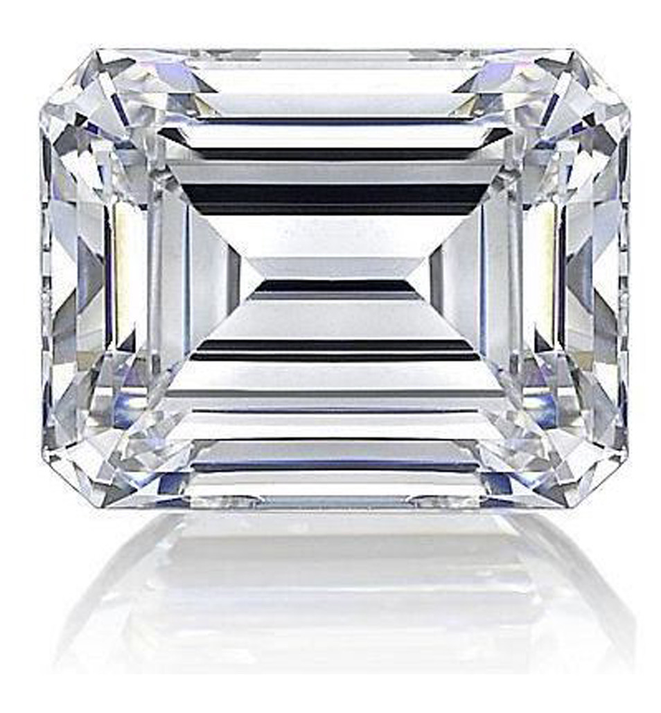 5ct Emerald Cut Vintage Russian Quality CZ Imitation Moissanite Simulant 12×9