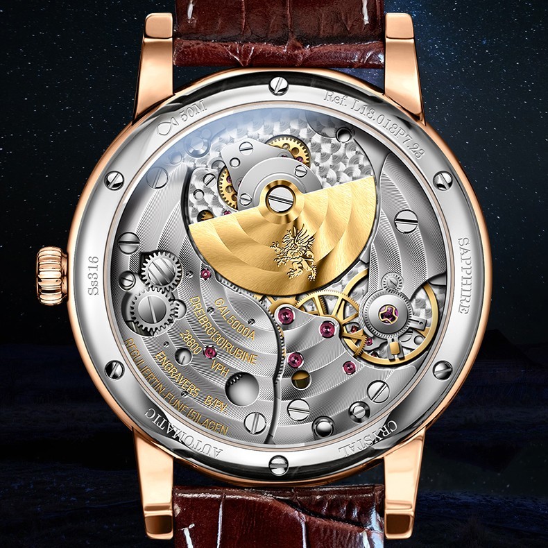 LOBINNI Men Automatic Watch 40mm Mechanical Wristwatch Hangzhou 5000 Micro Rotor