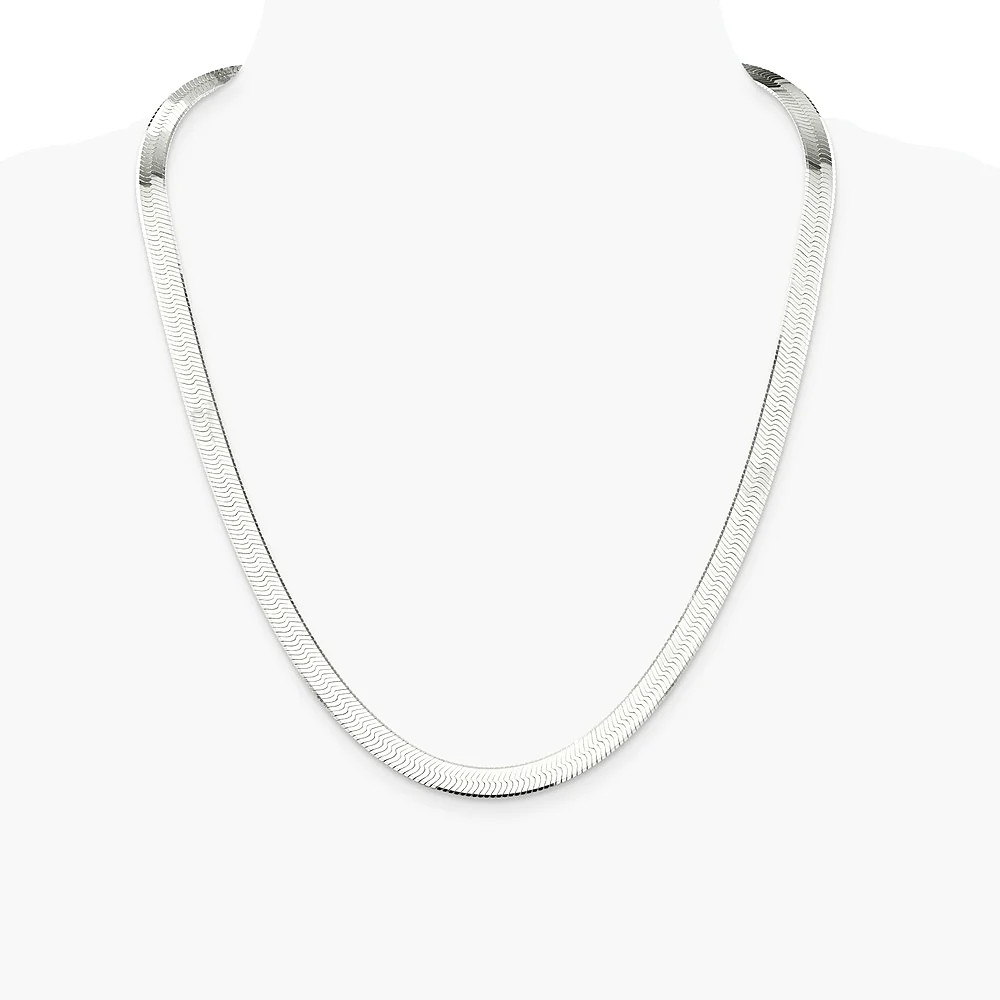 Sterling Silver 8mm Magic Herringbone Chain Necklace 18″-24″