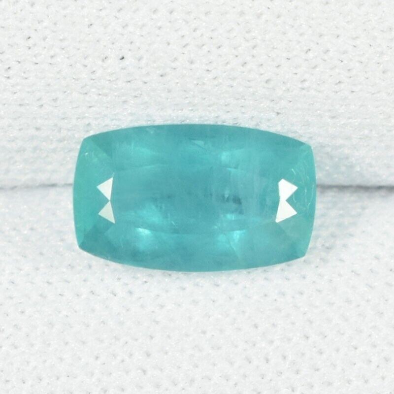 1.63 ct RARE HUGE ! GLOW GREEN BLUE NATURAL GRANDIDIERITE CUSHION See Vdo DR