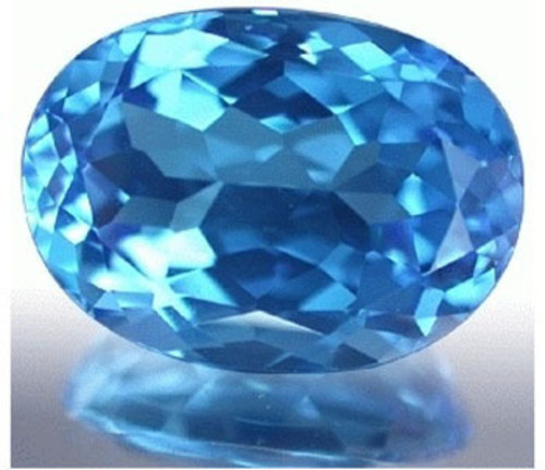 4.15 cts 11×9 mm Oval brillant cut Blue Created Spinel