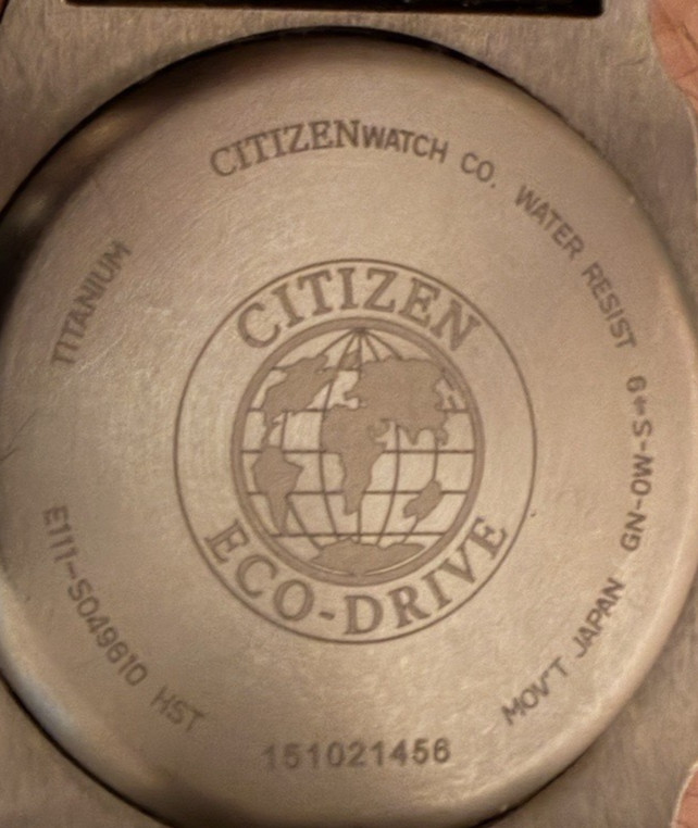 Citizen – Men’s Eco Drive Titanium E111-S049610 Solar Powered Watch