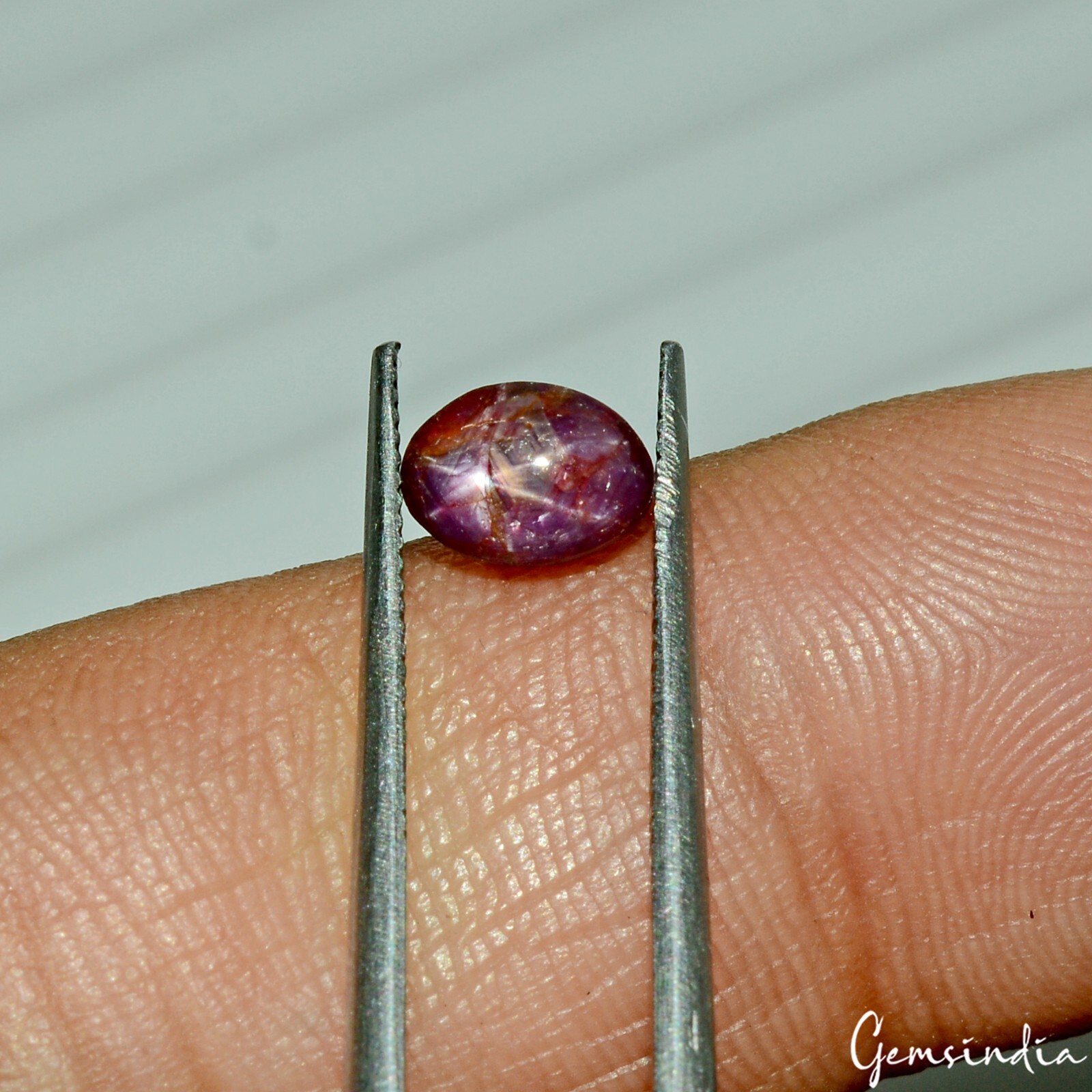 Certified 2.0 Ct Natural Untreated 6 Rays Purple Hue Star Ruby Rare Gem For Ring