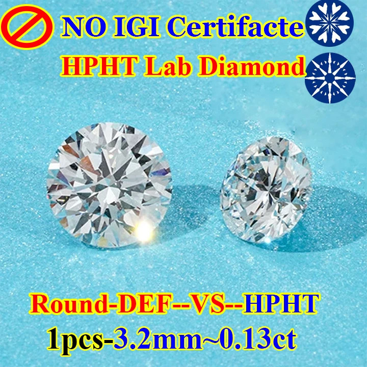 0.05ct-2ct Round/Oval/Heart/Pear/Marquise Lab Grown Diamond DEF VS Lab Diamonds