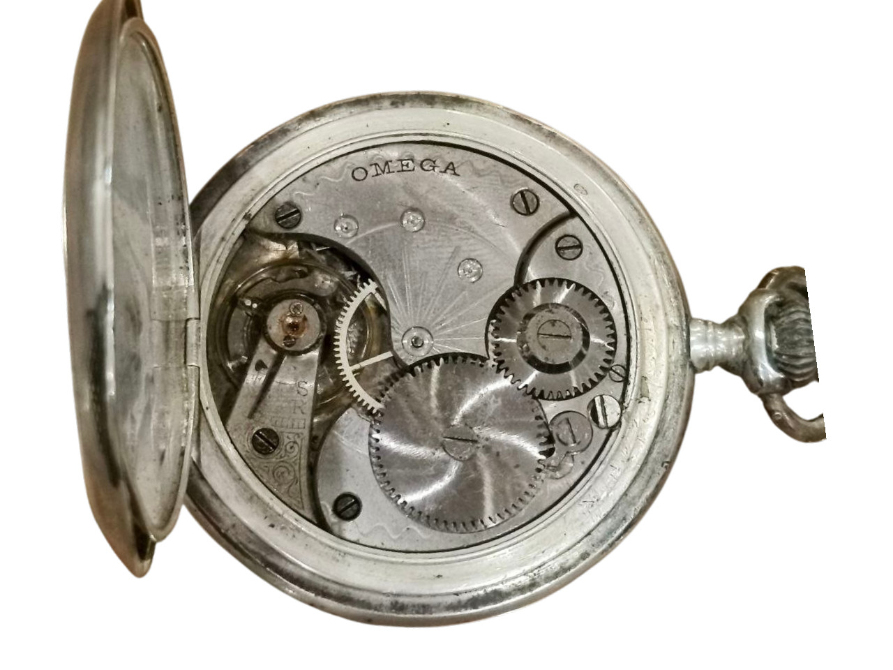 Vintage Pocket Watch Omega – Silver Case – For Restoration or Parts