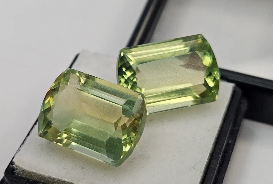 Tourmaline 19.35 Ct Cushion Cut Bi-Colour Gemstone Pair For Earrings
