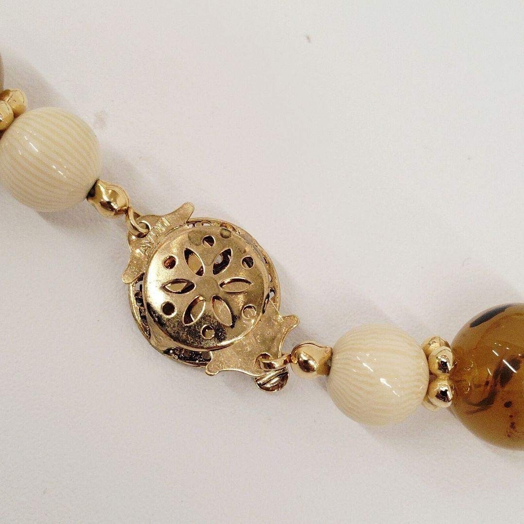 Excellent+++ AVON Vintage Necklace – Brown, Ivory, Gray, Multicolor
