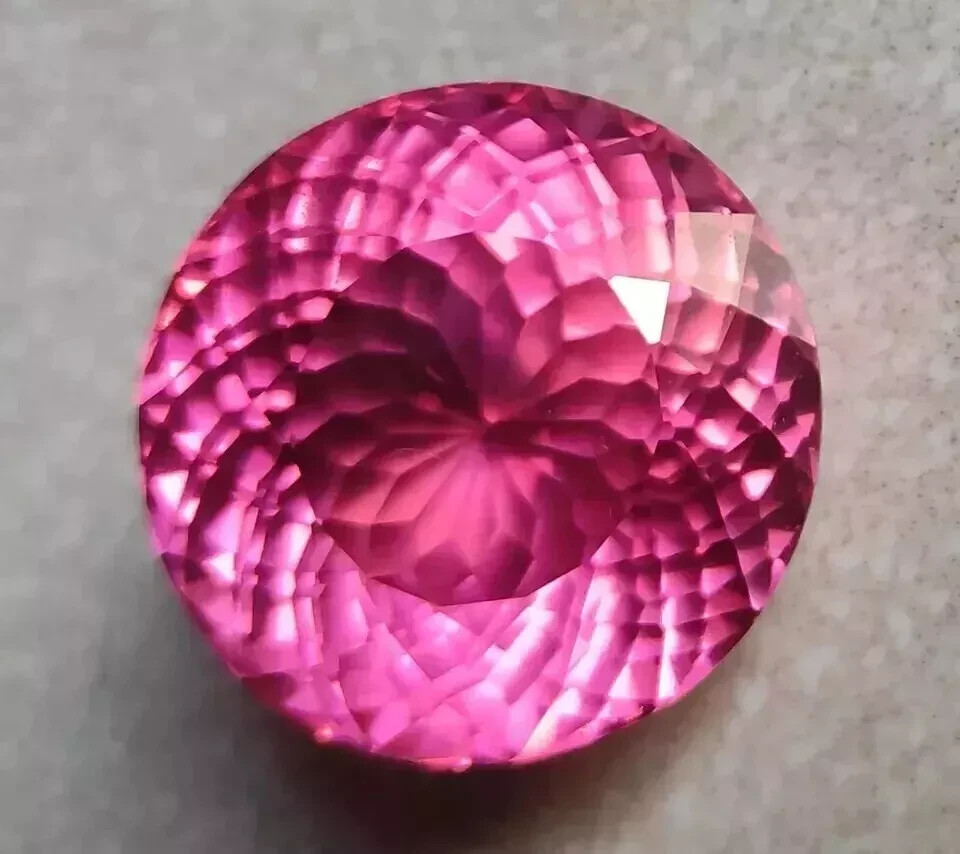 125 Ct+ Round Cut Shiny Padparadscha Sapphire Natural Loose Gemstone Certified