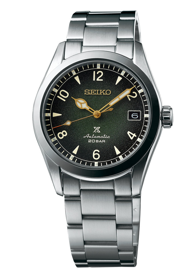 SEIKO SPB155 Prospex Alpinist Automatic Green Dial Watch Gold Accents w/ Date