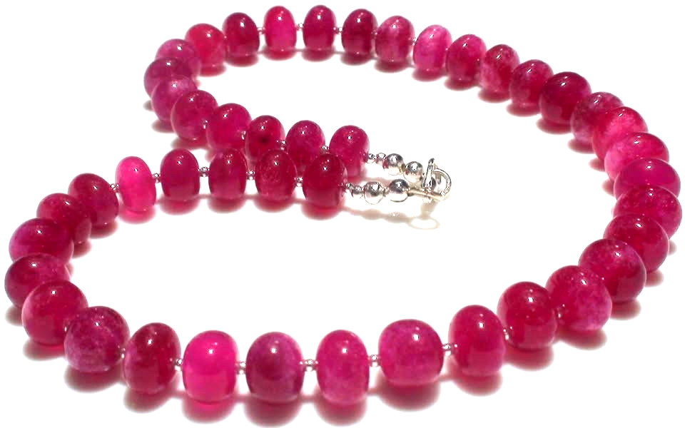 283.00 carat Natural Ruby 925 Sterling Silver Necklace.