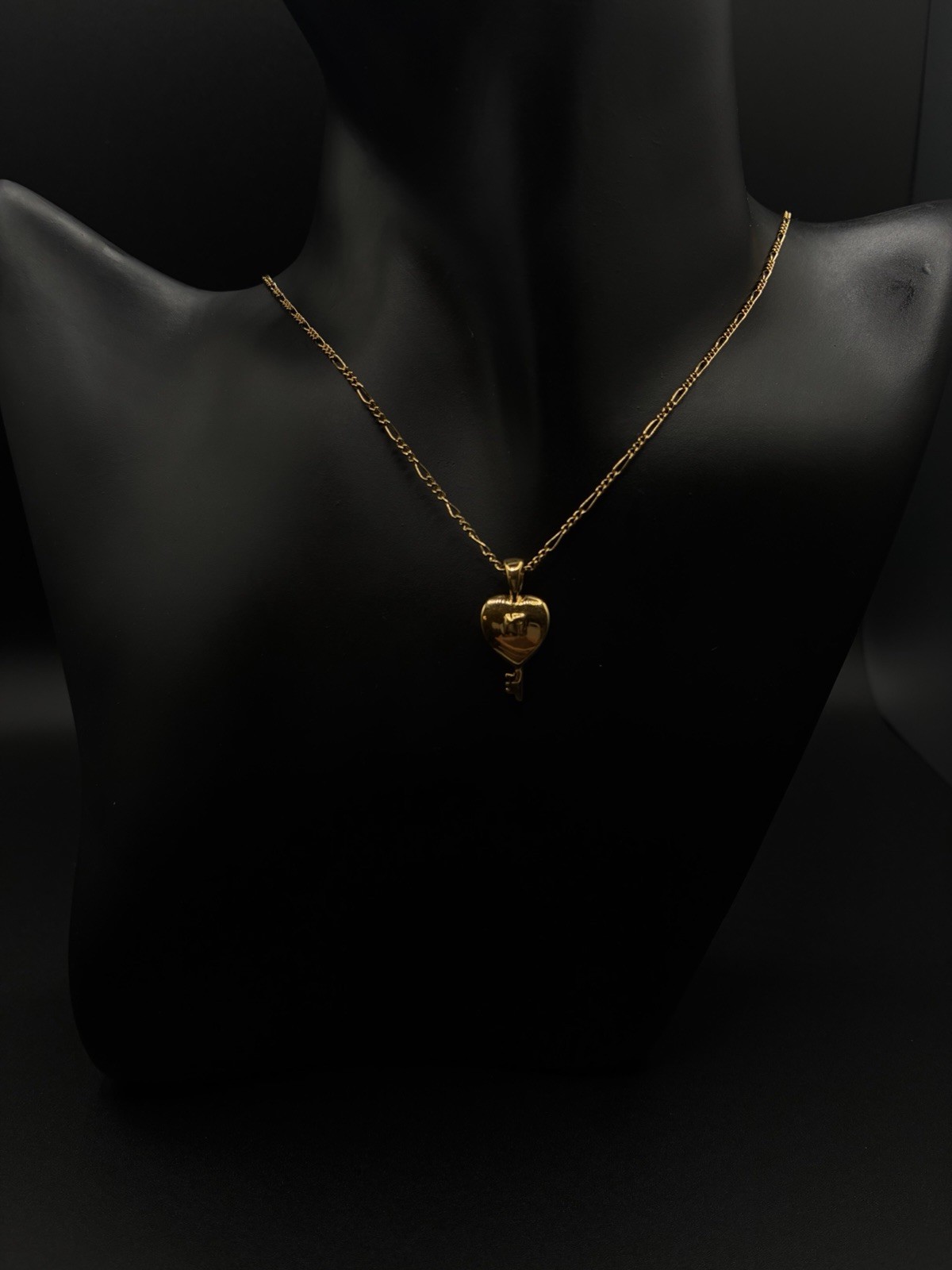 Nina Ricci Gold-Tone Small Heart Shaped Key Pendant Necklace