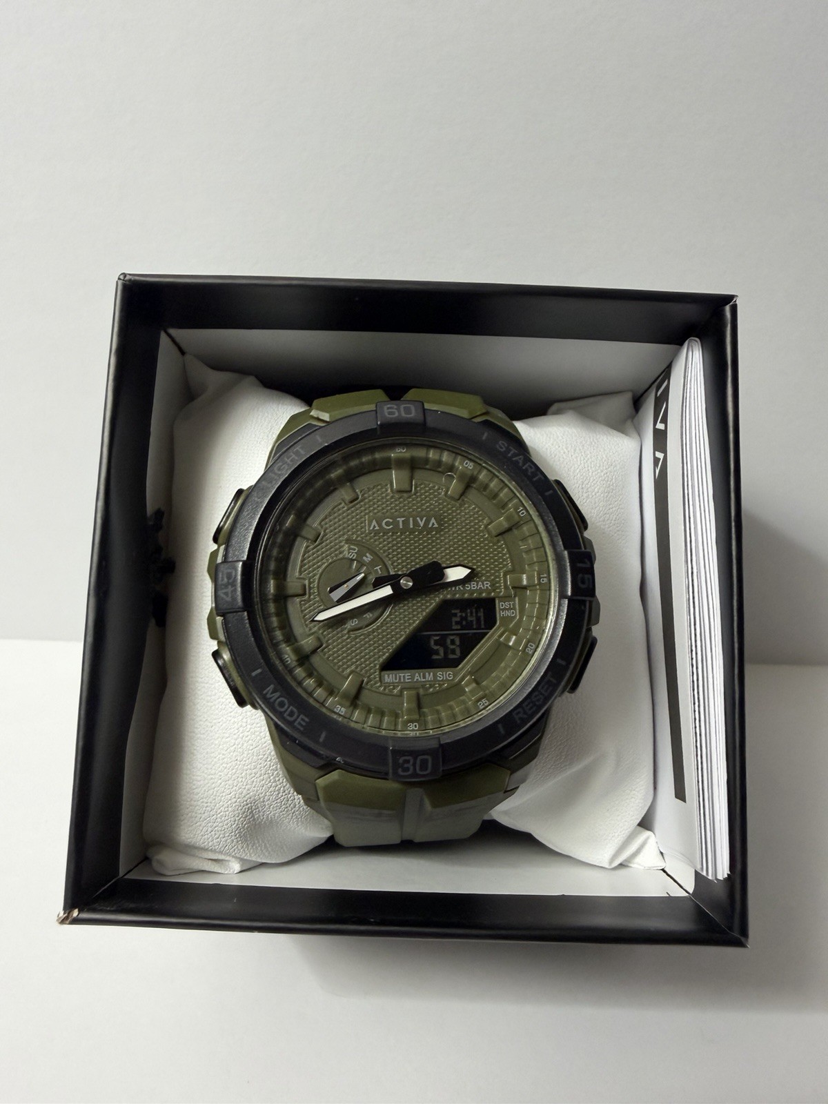Activa Analog-Digital Quartz Sport Watch Backlight Green Luminous
