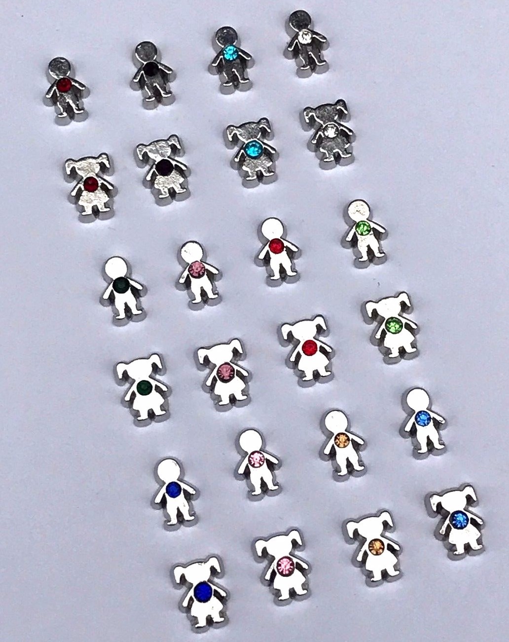 Floating Charm BIRTHSTONE Boy Girl Son Daughter fit Glass Locket
