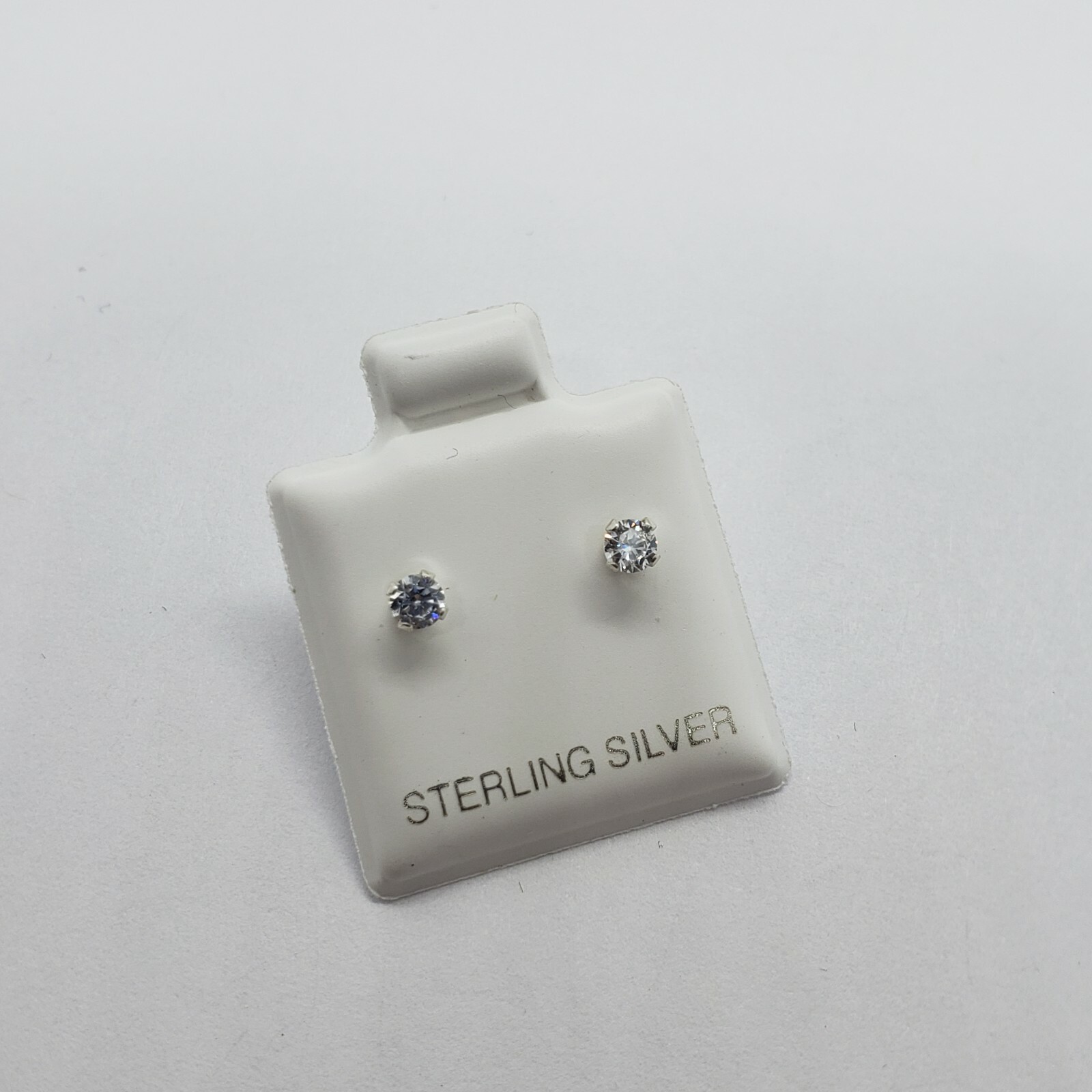 Tiny Sterling Silver Cubic Zirconia Stud Earrings Cartilage Nose Studs 2mm-4mm