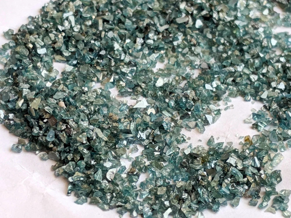 Blue Diamond Dust, Blue Diamond, Uncut Diamond, Blue Rough Diamond, Blue Raw