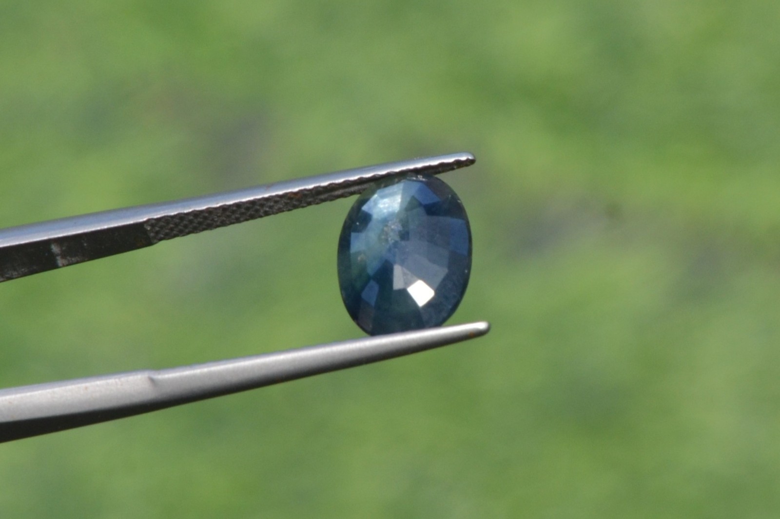 Natural Blue Sapphire 2.61 Carat. Normal Heated Oval Step Cut