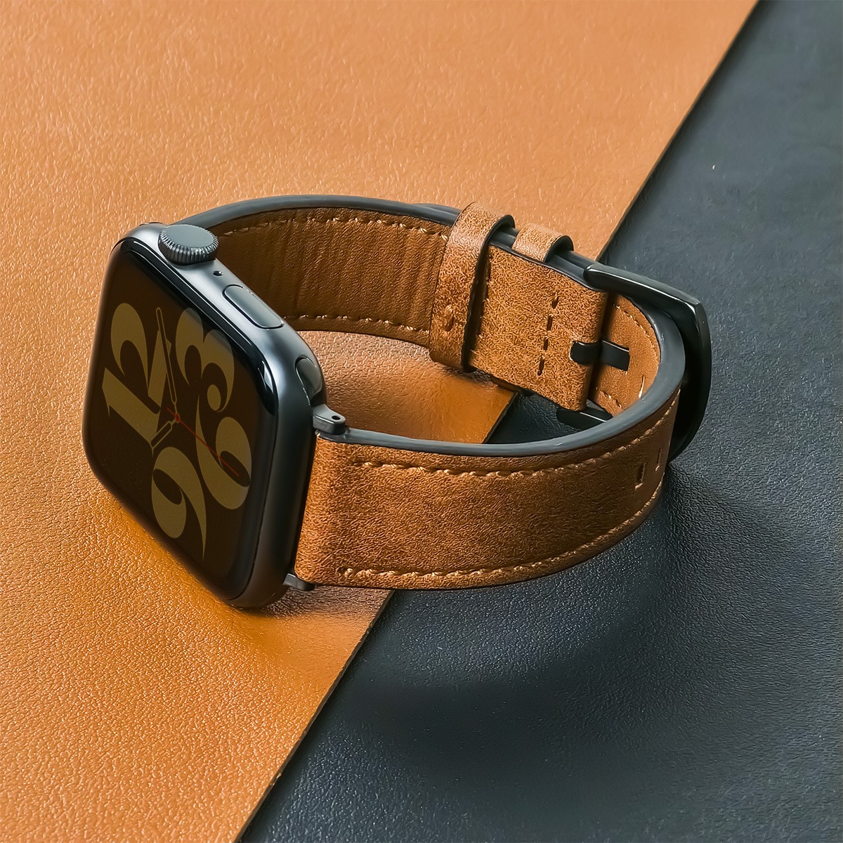 For Apple Iwatch 10/9/8/7/6 Ultra Leather Watch Strap 38 40 41 42 44 45 46 49mm