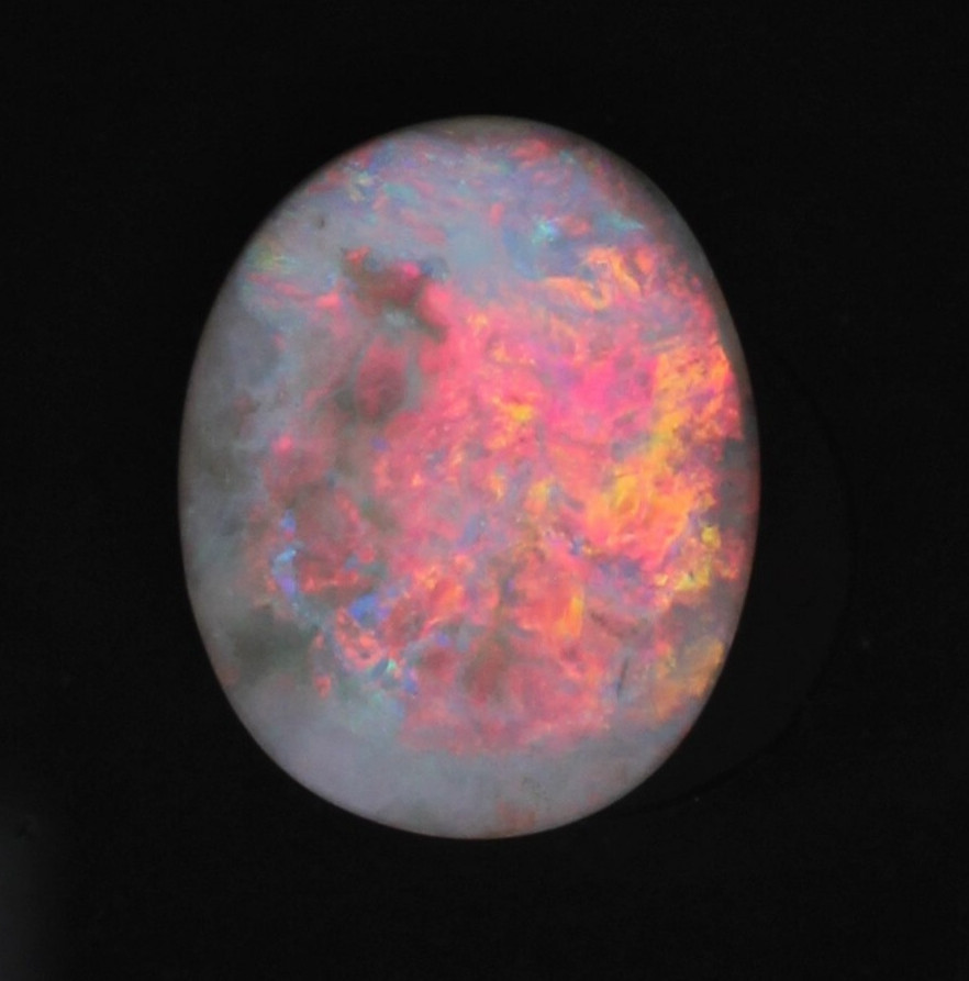 Australian opal with intense fire, Multi colour Loose Gemstone 10 ct, Oval Shape