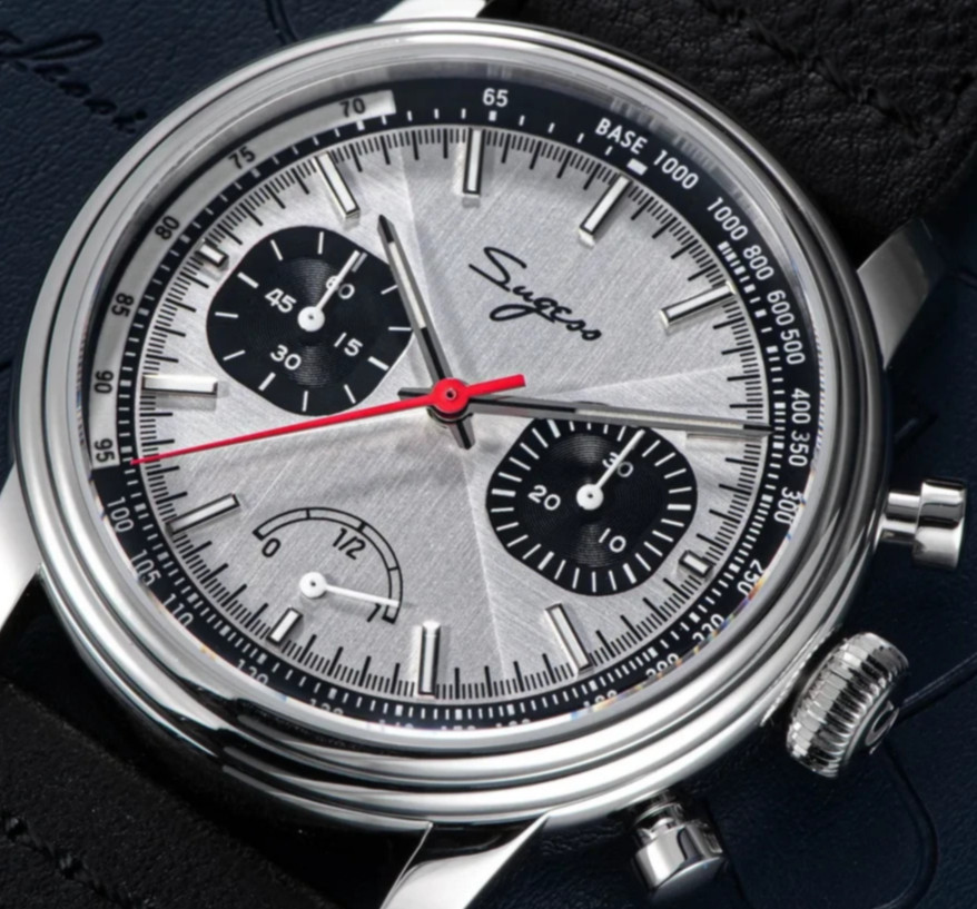 Sugess Men’s 41mm Title Role Chronograph Wristwatch 1963 V2 Watch Seagull ST1906