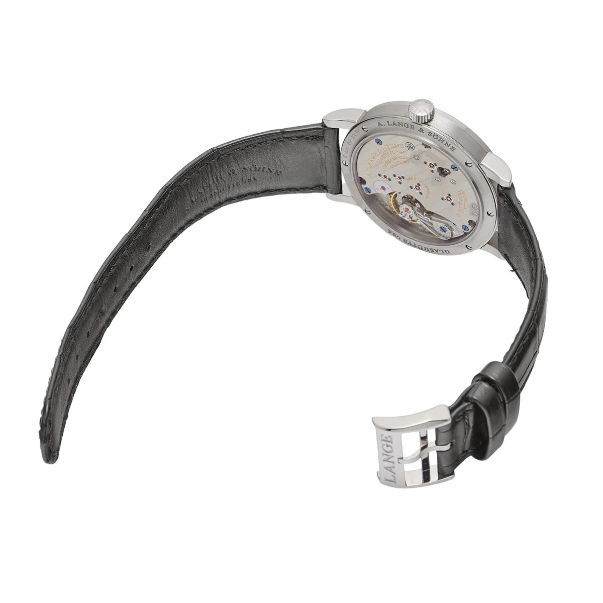 A. Lange and Sohne 1815 235.026 38.5mm White Gold Silver Wristwatch #WW7348