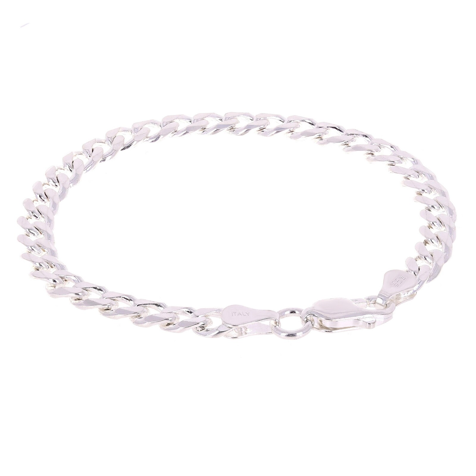925 Sterling Silver Solid Cuban Link Bracelet 5.25mm 7″ 8.8grams