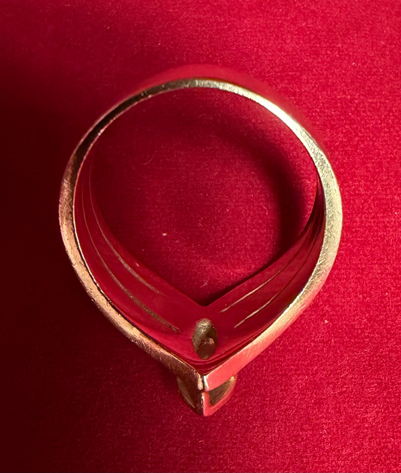 14K Gold 8.8 Grams Woman’s Ring W/Raised Mounting for Center Stone Custom Made