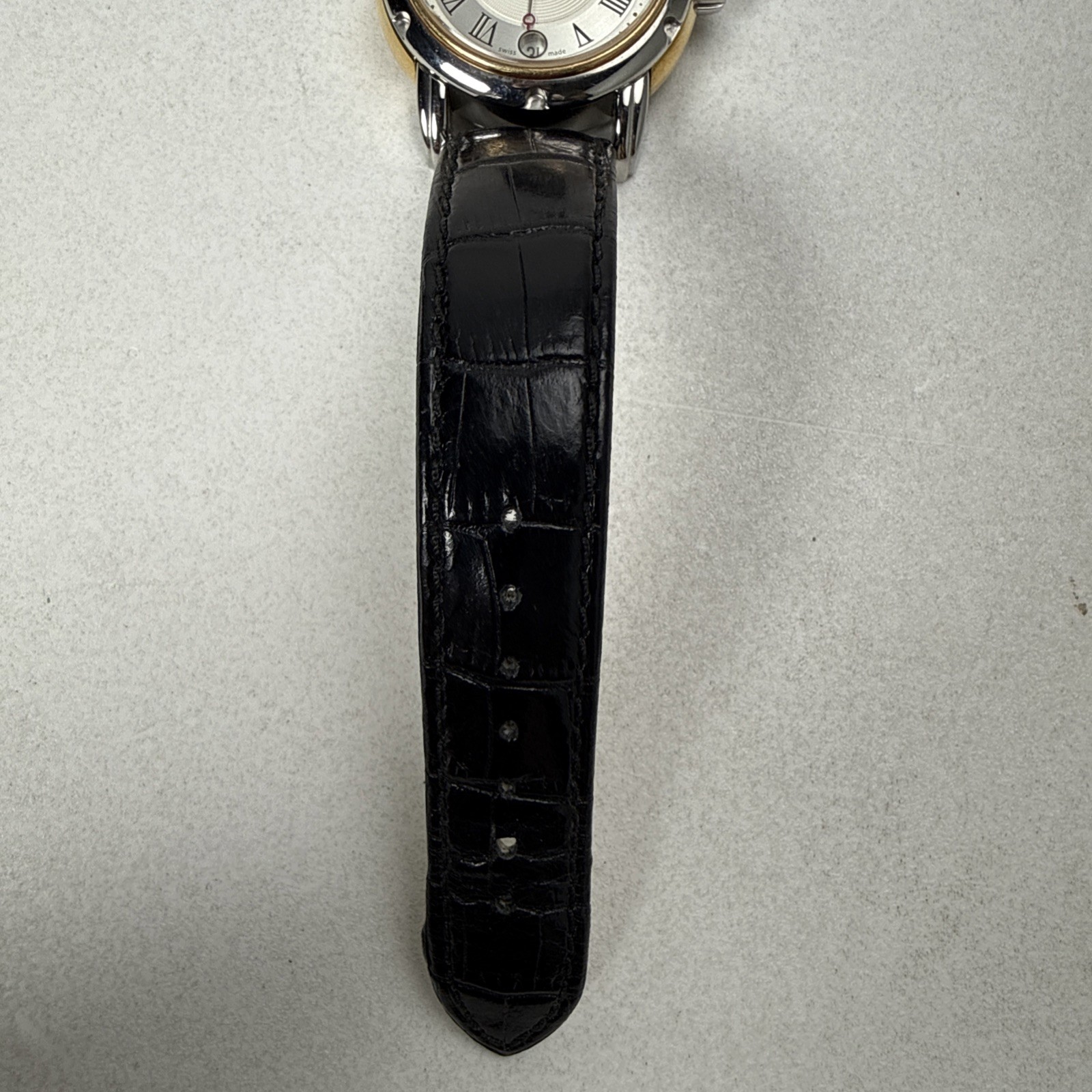Gevril 15 Degrees B0110 Dual Time Day Night 18K Gold Bezel Swiss Auto Watch READ