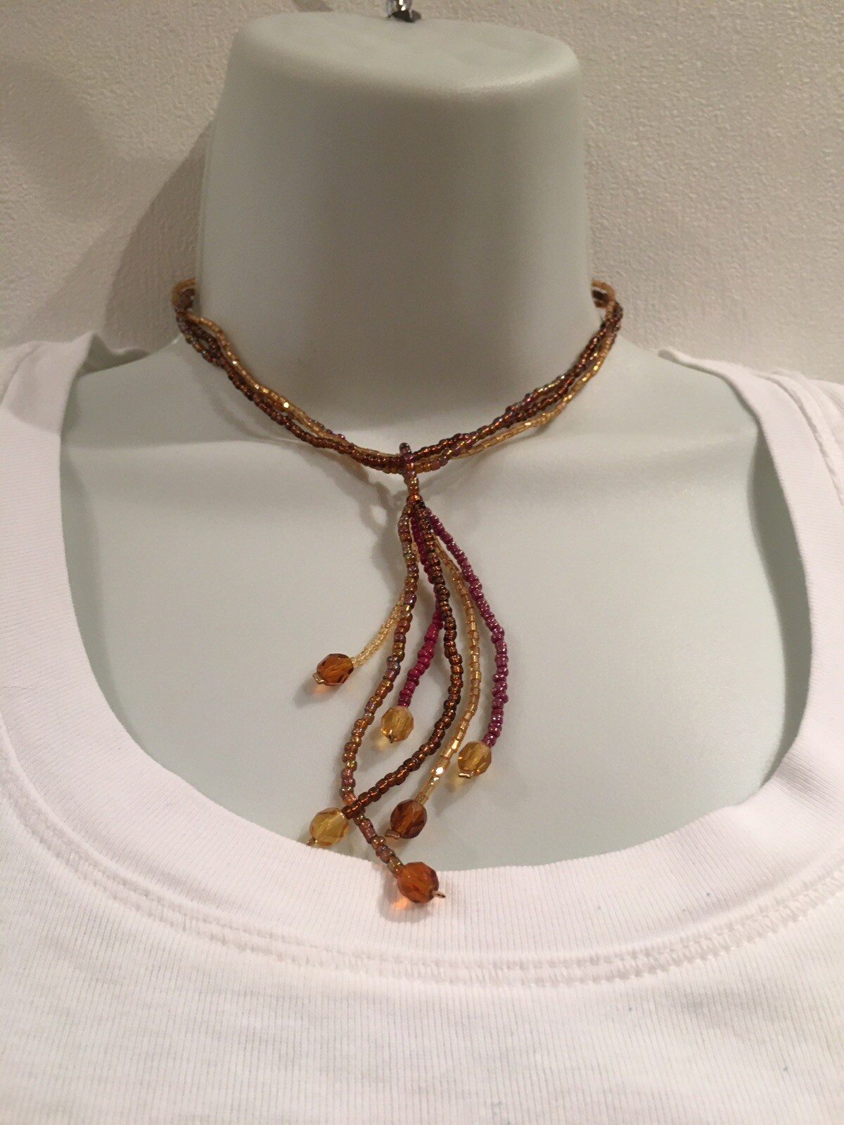 Multi Strand Bead Necklace. (j15. Type 3) New (3)