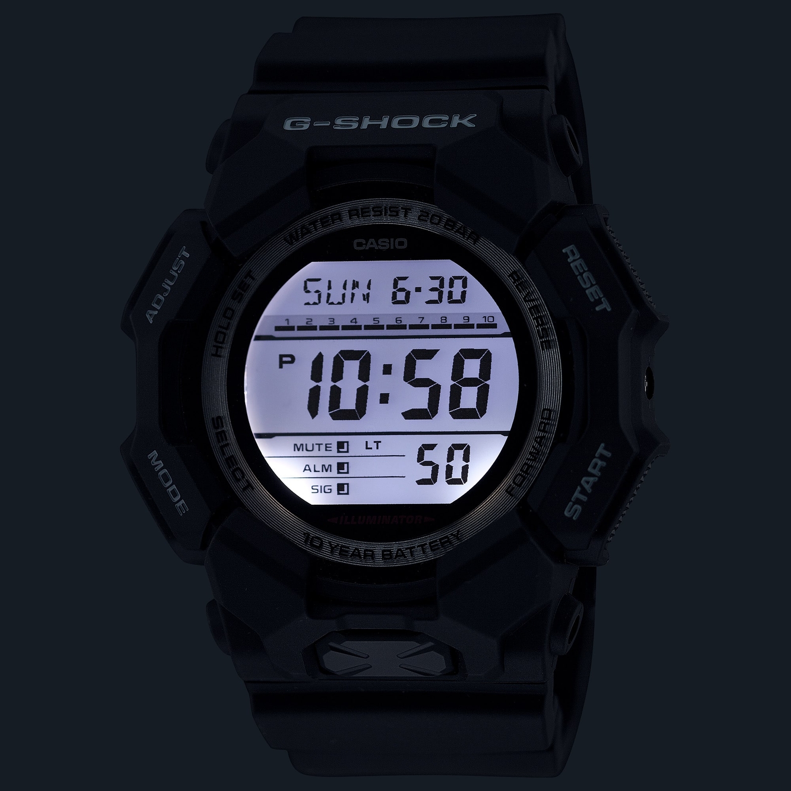 Casio G-Shock GD-010-1JF Quartz Gray Dial 51.9 mm Watch