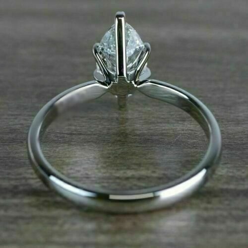 White Diamond 2.80 Ct Marquise Cut Lab-Created Wedding Ring 925 Sterling Silver
