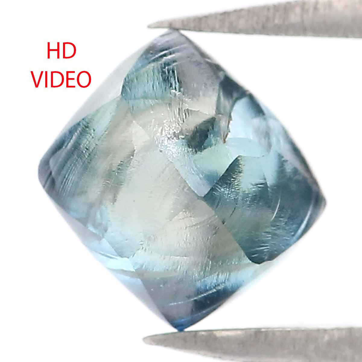 1.35 CT Natural Loose Rough Cut Diamond 6.40 MM Blue Color Rough Diamond QL2350