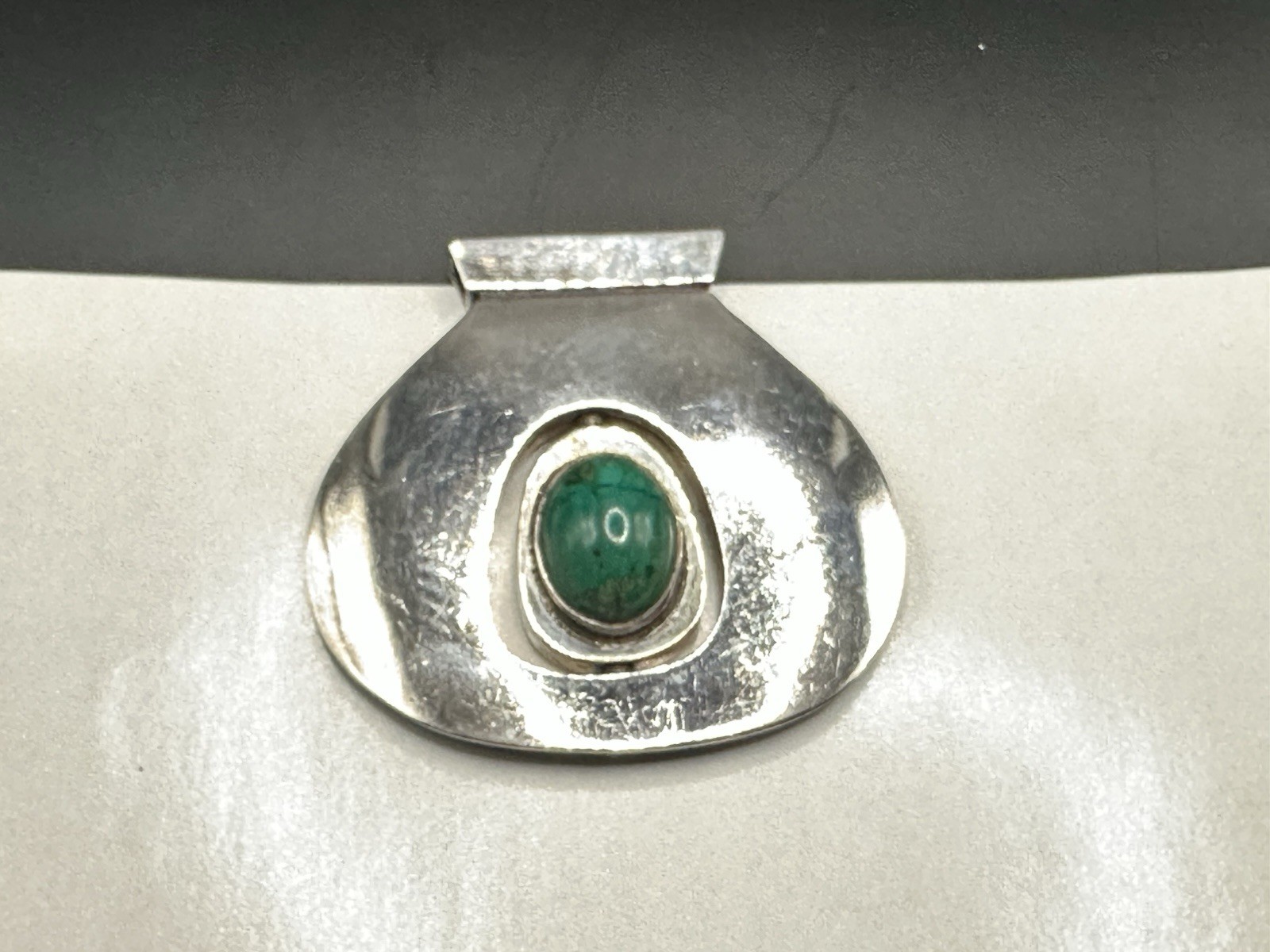 Sterling Silver 925 Reversable Spin Vintage Modernist FLIP Pendant Handmade