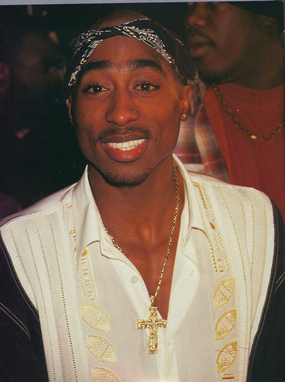 New 2PAC Nugget Cross Pendant With Chain Gold Plated*