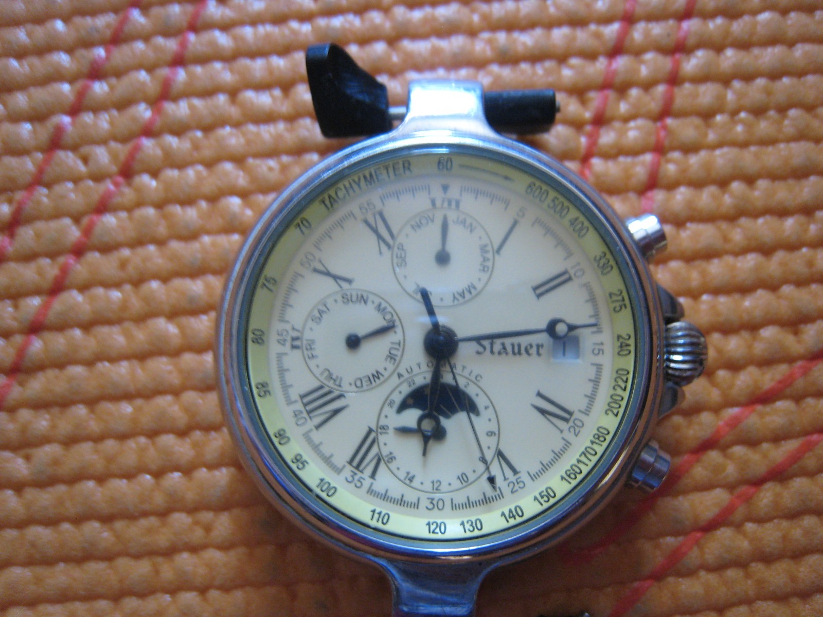 VINTAGE MEN’S STAUER MOON PHASE AUTOMATIC WRISTWATCH