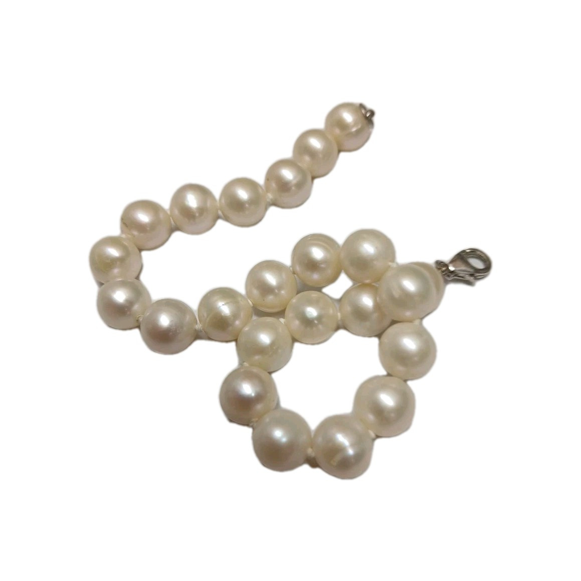 Hand-Made GENUINE * PEARL * BRACELET With 925 Clasp 7.5 Inch Long