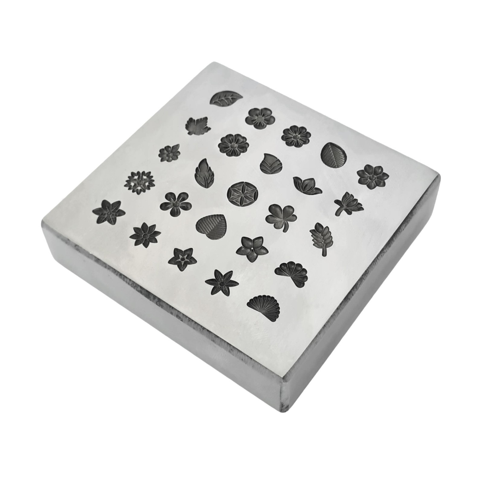 25 Impression Flower Design Shot Plate – Silversmith Tools – Jewelry Making Die